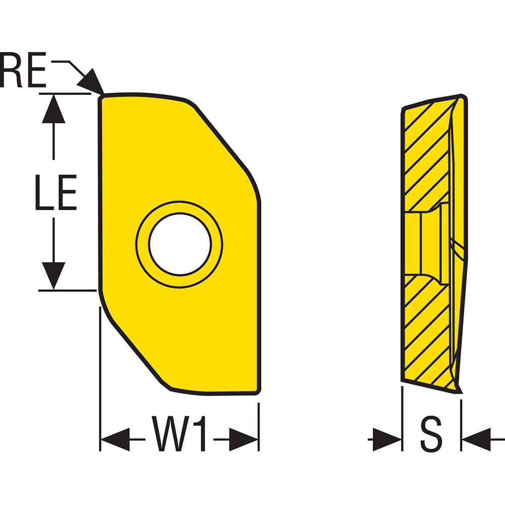 Seco Milling Insert XPKX12T340PDERE08 H25, Solid Carbide MSC Direct