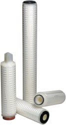 Plumbing Cartridge Filter: 2-1/2" OD, 10" Long, 10 micron, Polypropylene