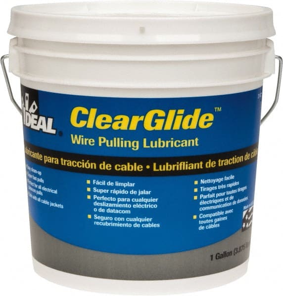 Ideal 1 Gallon Pail, Clear Wire Pulling Lubricant Gel - 30 to 180° F, RoHS Compliant, UL Listed | Part #31-381
