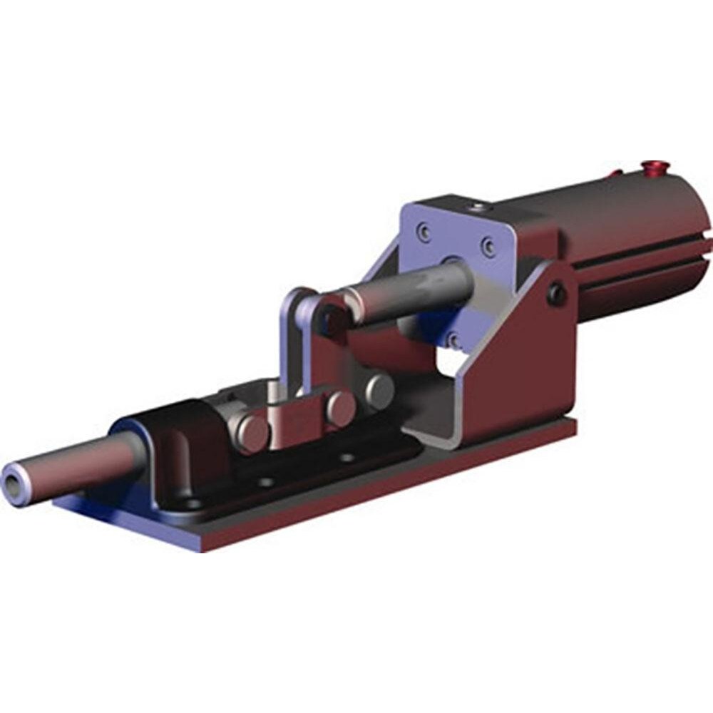 2,495 Lb Capacity, 1-1/4" Plunger Travel, 3/8-16 x 0.62" Plunger, 1/8 NPT Port, 3,582 N at 5 Bar, Air Power Straight Line Action Clamp