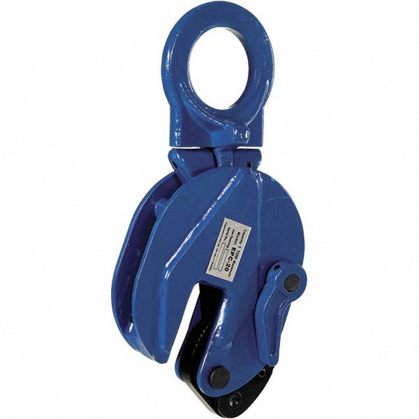 2,000 Lb Capacity Plate Clamp - 0 to 0.78" Grip, 2.38" Bale Opening, 3-1/16" Thick, 2.9 Throat Depth