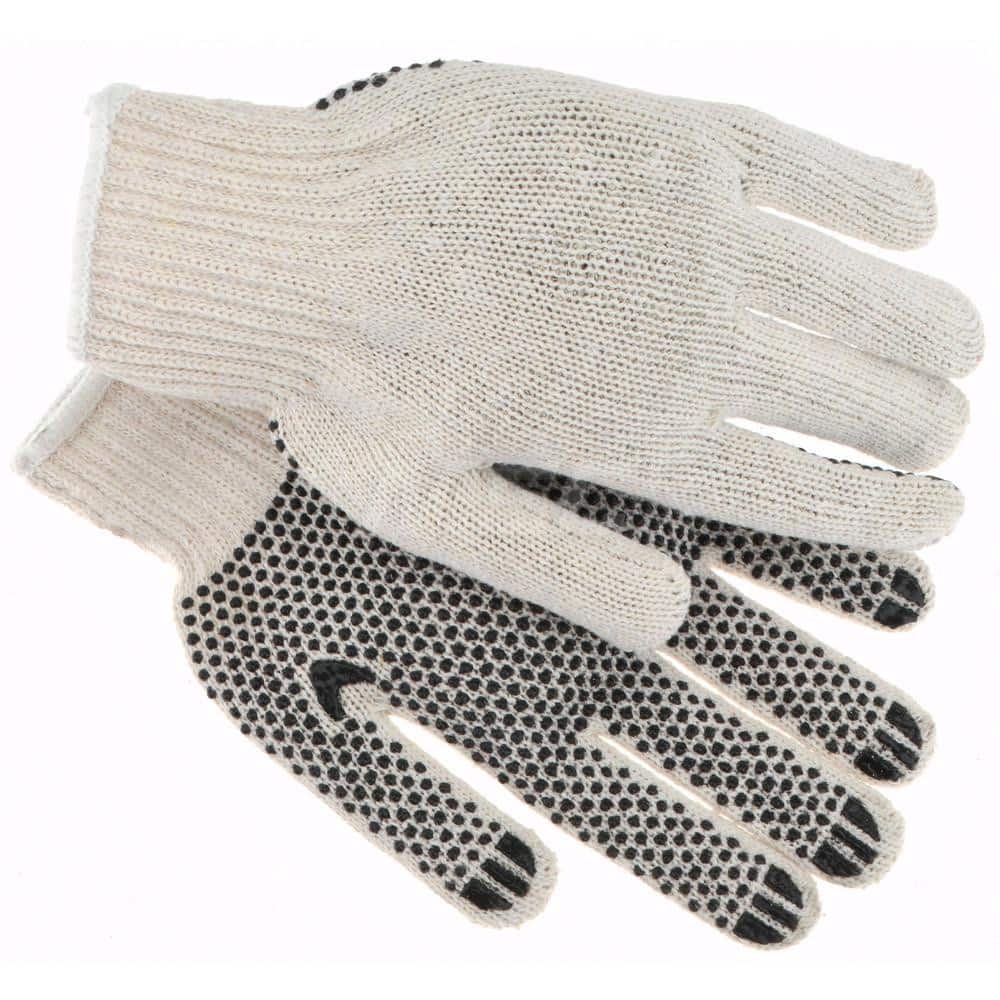 General Purpose Work Gloves: Large, Polyvinylchloride Coated, Cotton Blend