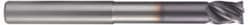 Accupro 436N2500-030C11 Corner Radius End Mill: 1/4" Dia, 3/8" LOC, 0.03" Radius, 4 Flutes, Solid Carbide 