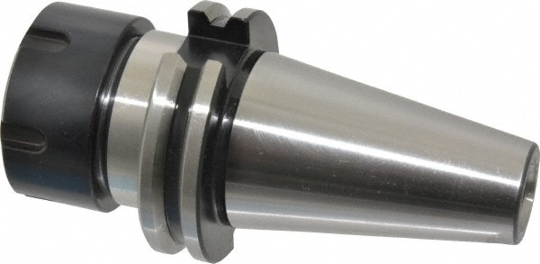 Collet Chuck: 0.078 to 0.787" Capacity, ER Collet, Taper Shank