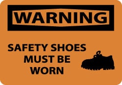 safety shoes must be worn