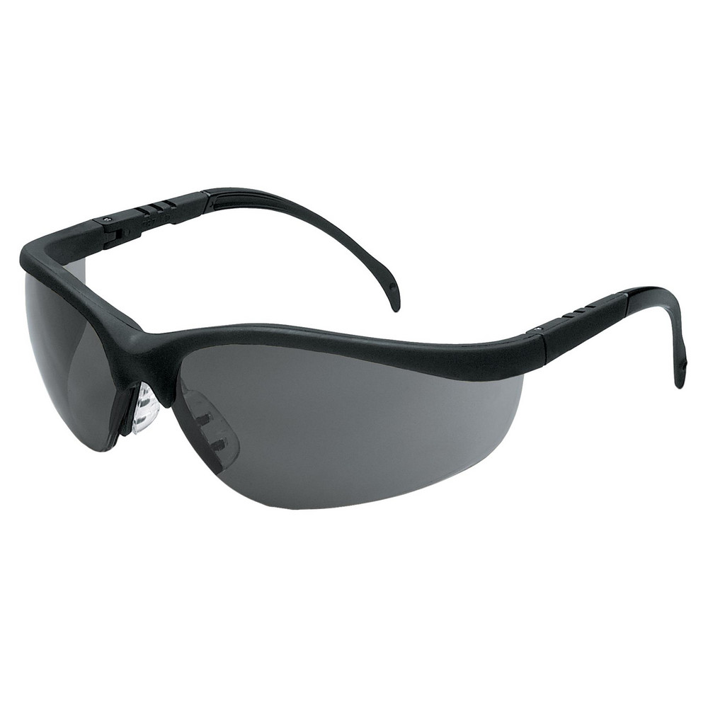 Safety Glass: Scratch-Resistant, Polycarbonate, Gray Lenses, Full-Framed, UV Protection