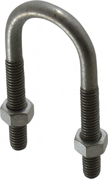 U-Bolt: 5/16-8, for 3/4" Pipe, Malleable Iron