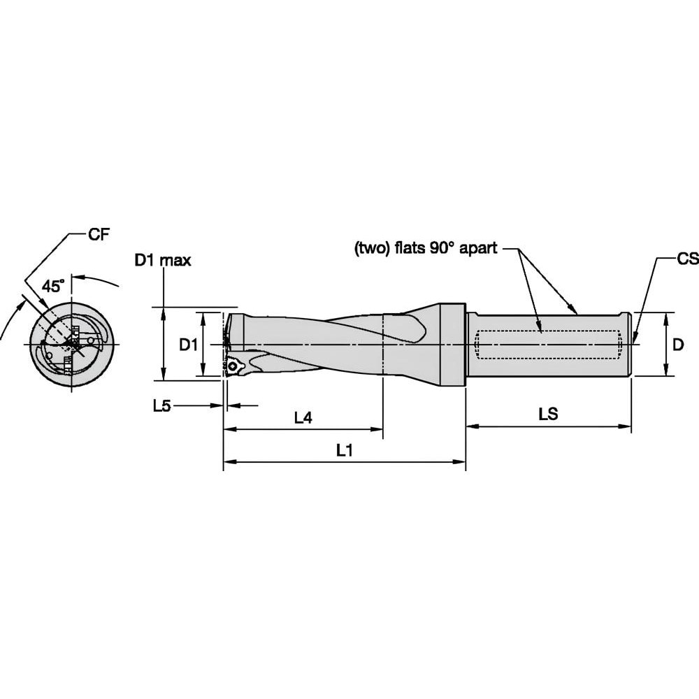 Kennametal - Indexable Insert Drill: DFT1438R2SSF125, 39.69 Kennametal - Indexable Insert Drill: DFT1438R2SSF125, 39.69