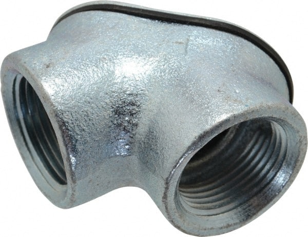 Cooper Crouse-Hinds 822 Conduit Elbow: For Rigid & Intermediate (IMC), Malleable Iron, 1" Trade Size 