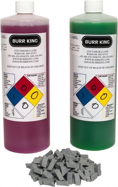 Burr King SK200 Tri-Star Tumbling Media: Ceramic Carrier, Ceramic Abrasive 