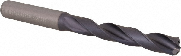 Kennametal 2203834 Jobber Length Drill Bit: 0.3425" Dia, 140 &deg;, Solid Carbide Image