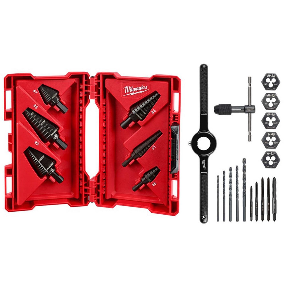 Milwaukee Tool - Drill Bit Set: Step Drill Bits, 17 Pc, 0.1250