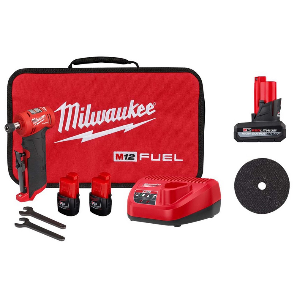 Cordless Die Grinders; Voltage: 12.00 ; No-Load RPM: 24500 ; Speed (RPM): 24500 ; Switch Type: Trigger ; Batteries Included: Yes ; Battery Chemistry: Lithium-ion