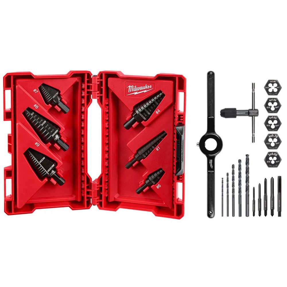 Milwaukee Tool - Drill Bit Set: Step Drill Bits, 17 Pc, 0.1250