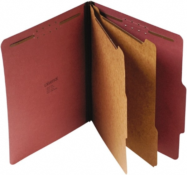 Classification Folder: Letter, Red, 10/Pack