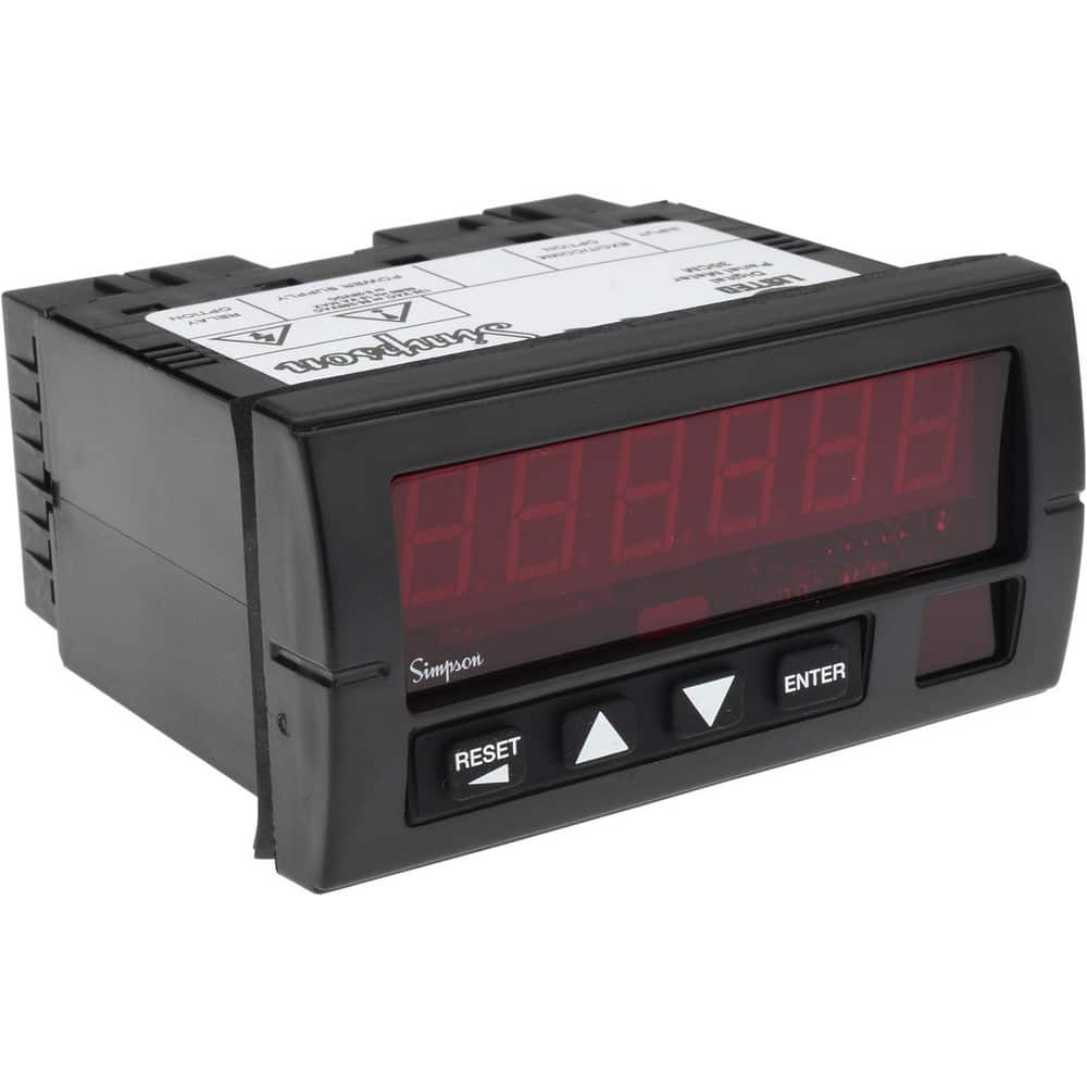Simpson Electric S660-1-1-2-1-0 6 Digit Red LED Display Counter 