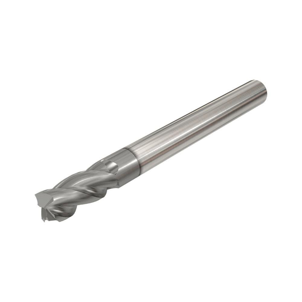 Iscar 5620935 Square End Mill: 1/4 Dia, 1/2 LOC, 1/4 Shank Dia, 2-1/2 OAL, 3 Flutes, Solid Carbide Image