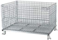Bulk Storage Container: Steel, Basket-Style Bulk Container