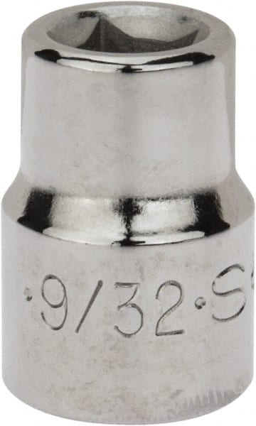 Female Pipe Plug Socket: 0.281", 3/8" Drive, 9/32" Hex