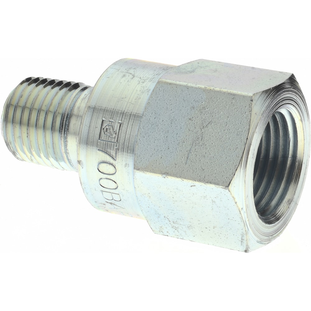 Hydraulic Hose Adapter: 1/4" & 3/8", 3/8 x 1/4, 10,000 psi