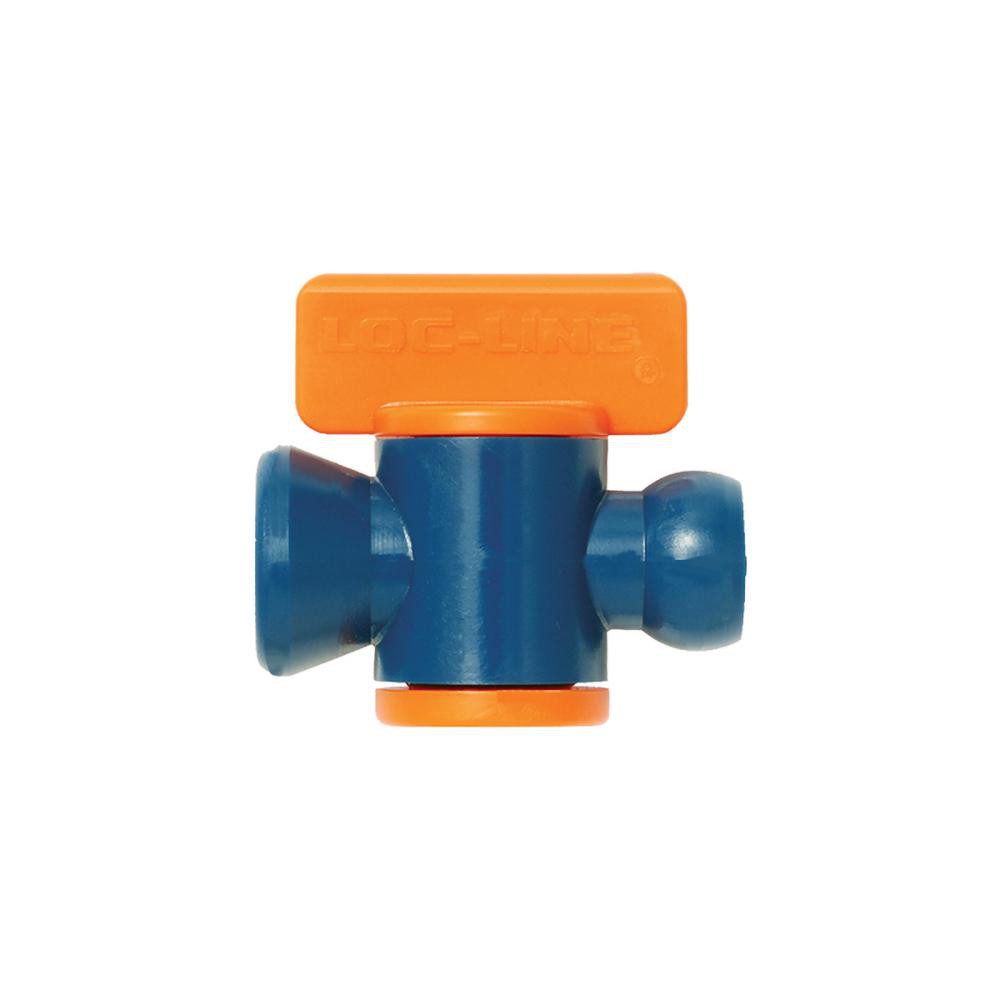 10 Piece, 1/4" ID Coolant Hose In-Line Valve - Female to Ball Connection, Acetal Copolymer Body, Unthreaded, Use with Loc-Line Modular Hose Systems