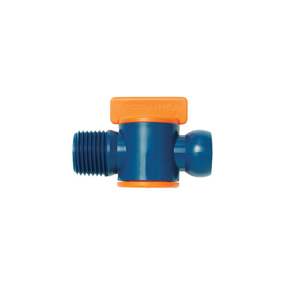 10 Piece, 1/2" ID Coolant Hose NPT Valve - Male to Female Connection, Acetal Copolymer Body, 1/2 NPT, Use with Loc-Line Modular Hose Systems