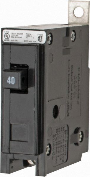 40 Amp, 120/240 VAC, 24 VDC, 48 VDC, 80 VDC, 1 Pole, Bolt On Miniature Circuit Breaker