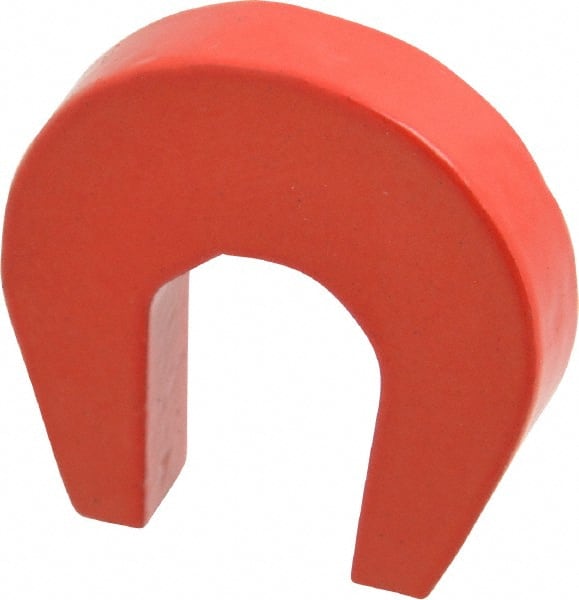 1-1/8" Overall Width, 1/4" Deep, 1-1/8" High, 6-1/2 Lb Average Pull Force, Alnico Horseshoe Magnet