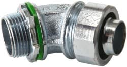 Cooper Crouse-Hinds LTK7545 Conduit Connector: For Liquid-Tight, Malleable Iron, 3/4" Trade Size 