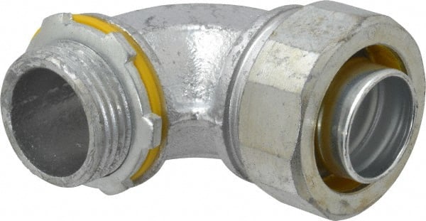 Cooper Crouse-Hinds LT10090 Conduit Connector: For Liquid-Tight, Malleable Iron, 1" Trade Size 