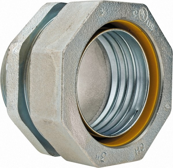 Cooper Crouse-Hinds LT300 Conduit Connector: For Liquid-Tight, Malleable Iron, 3" Trade Size 