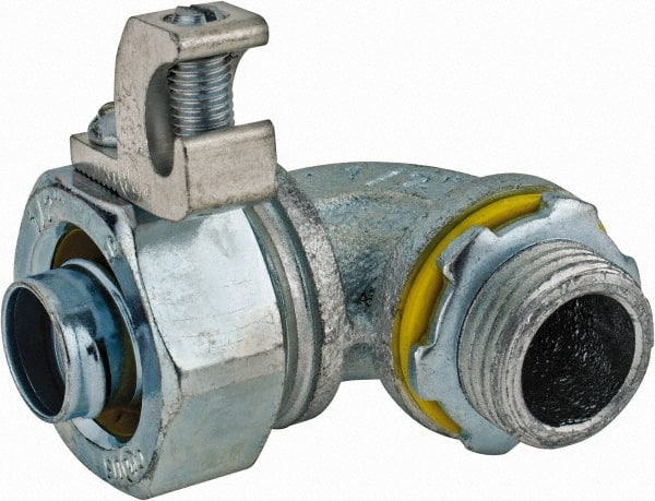 Cooper Crouse-Hinds LT5090G Conduit Connector: For Liquid-Tight, Malleable Iron, 1/2" Trade Size 