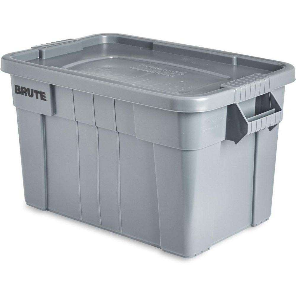 BRUTE Tote Storage Container with Lid-included, 20-Gallon, Gray, Rugged/Reusable Boxes - For Moving/Storing in Garage/Basement/Attic/Jobsite/Truck/Camping