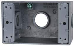 Cooper Crouse-Hinds TP7018 Electrical Outlet Box: Aluminum, Rectangle, 4-9/16" OAH, 2-7/8" OAW, 2" OAD, 1 Gang 