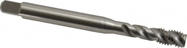 1/4-20 UNC, 3 Flute, 45° Helix, Bottoming Chamfer, Bright Finish, Cobalt Spiral Flute STI Tap