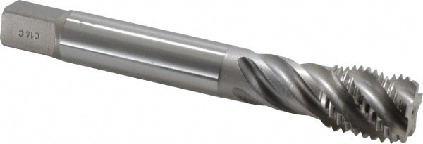 3/4-10 UNC, 5 Flute, 45° Helix, Bottoming Chamfer, Bright Finish, Cobalt Spiral Flute STI Tap