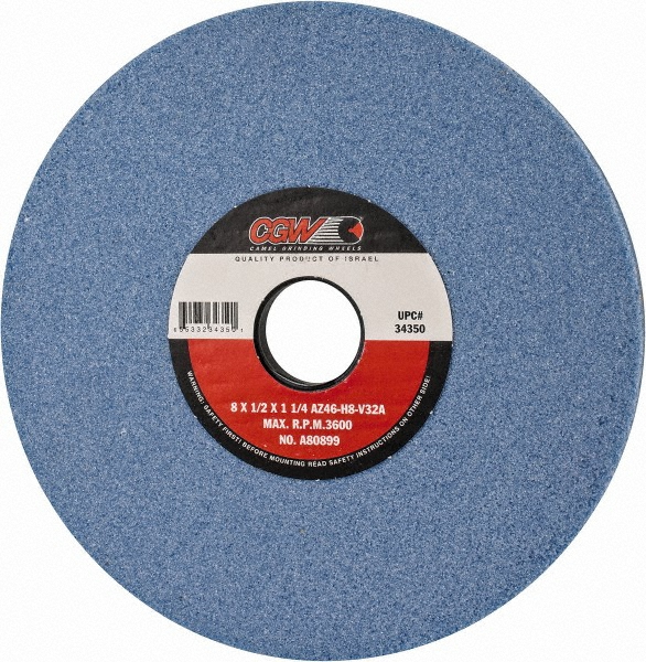 CGW Abrasives Surface Grinding Wheel 8" Dia, 1/2" Thick, 11/4
