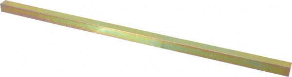 Key Stock: 12" Long, High Carbon Steel, Gold Dichromate-Plated