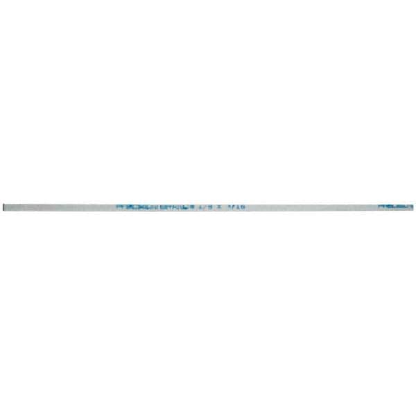 Key Stock: 3/16" High, 1/8" Wide, 12" Long, Low Carbon Steel, Zinc-Plated