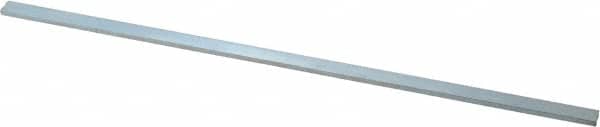 Key Stock: 3/8" High, 1/8" Wide, 12" Long, Low Carbon Steel, Zinc-Plated