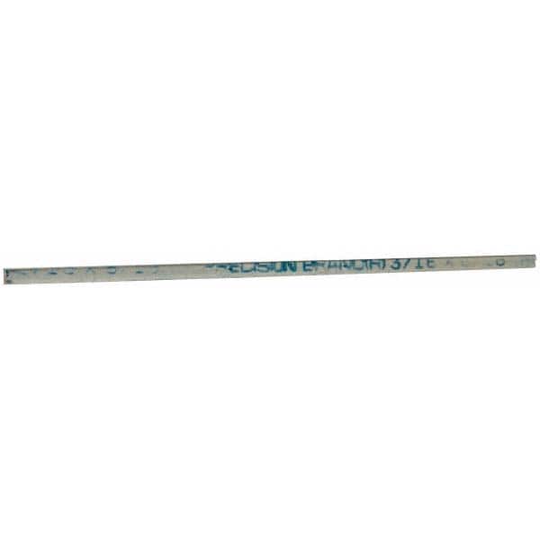 Key Stock: 5/16" High, 3/16" Wide, 12" Long, Low Carbon Steel, Zinc-Plated