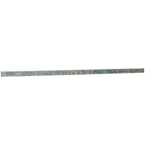 Key Stock: 3/8" High, 3/16" Wide, 12" Long, Low Carbon Steel, Zinc-Plated