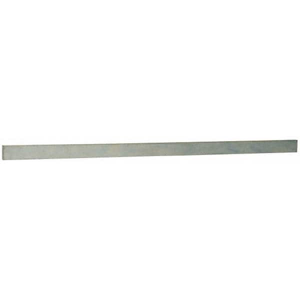 Key Stock: 1/2" High, 3/16" Wide, 12" Long, Low Carbon Steel, Zinc-Plated