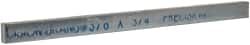Key Stock: 3/4" High, 3/8" Wide, 12" Long, Low Carbon Steel, Zinc-Plated