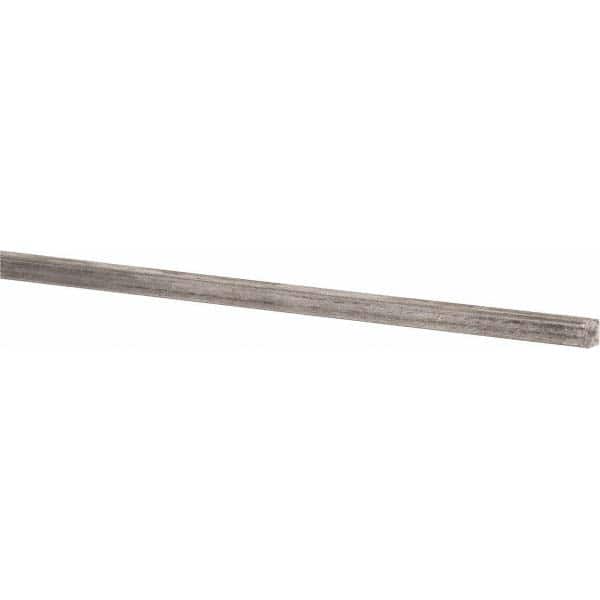 Mill Key Stock: 1/8" High, 1/8" Wide, 12" Long, Low Carbon Steel, Plain Finish