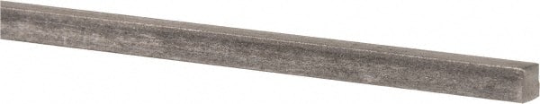 Mill Key Stock: 3/16" High, 3/16" Wide, 12" Long, Low Carbon Steel, Plain Finish