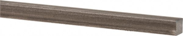 Mill Key Stock: 1/4" High, 1/4" Wide, 12" Long, Low Carbon Steel, Plain Finish