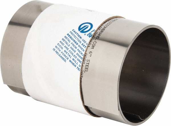 Metal Shim Stock: Roll, 0.0080" Thick, 180" Long, 6" Wide, Steel