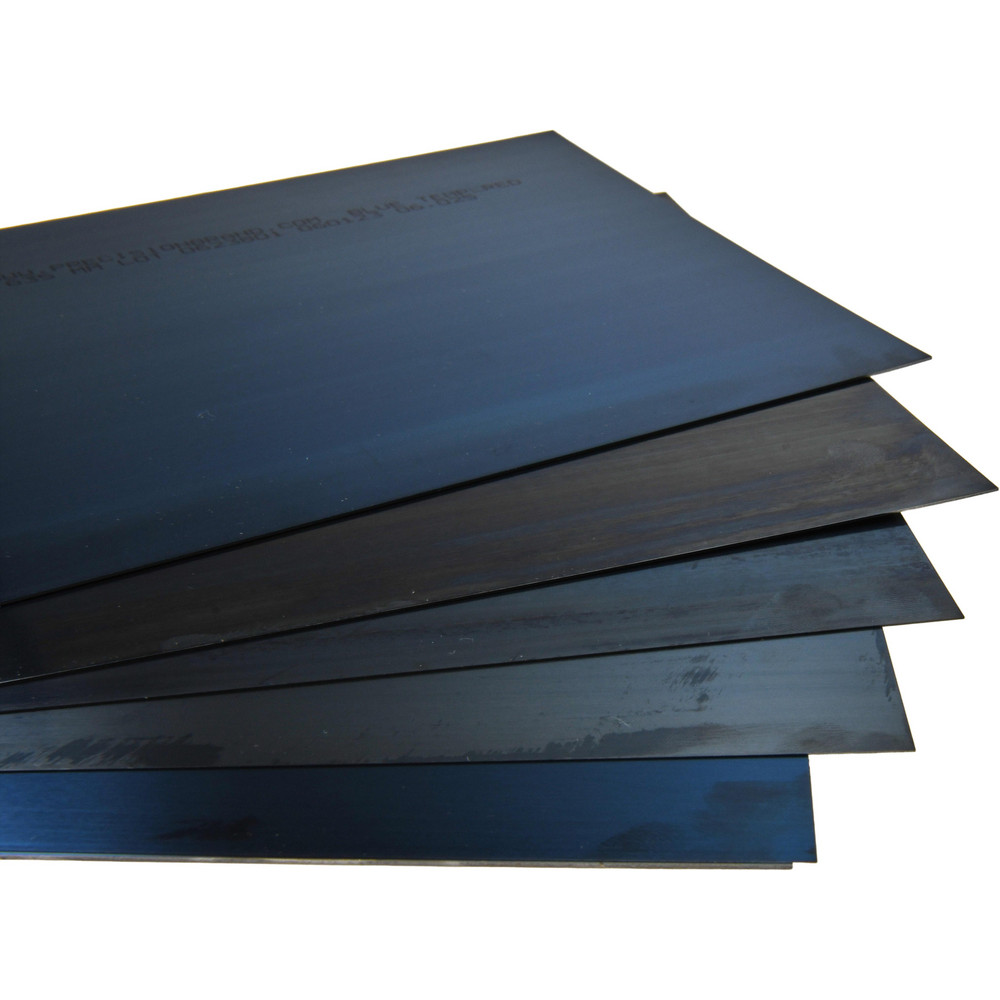 6 Piece, 0.005 to 0.032 Inch Thickness, Spring Steel Shim Stock Sheet Assortment