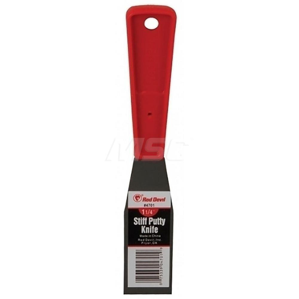 Putty Knife: Steel, 1-1/4" Wide - Stiff